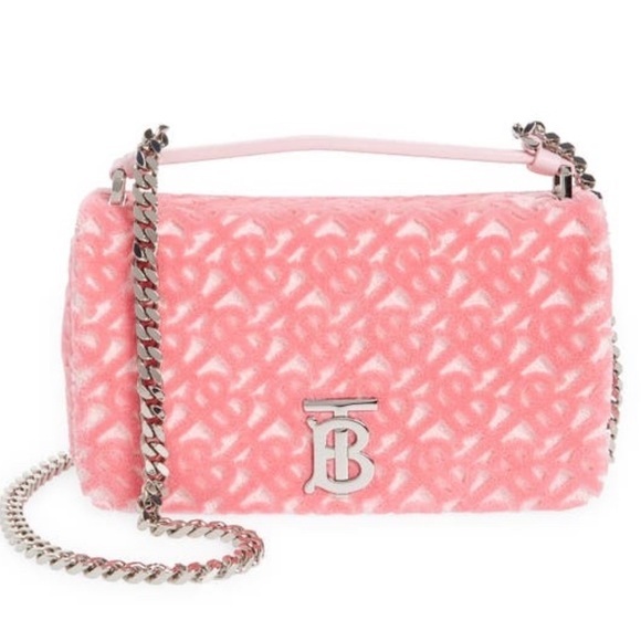 🔴SOLD🔴 BURBERRY Small Lola TB Terry Cloth Crossbody Bag - Picture 2 of 16